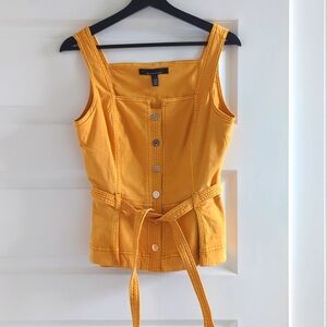 White House Black Market Mustard Yellow Tank Top